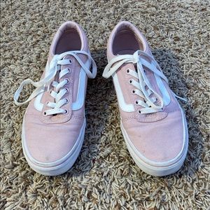 Pink low rise vans size 8